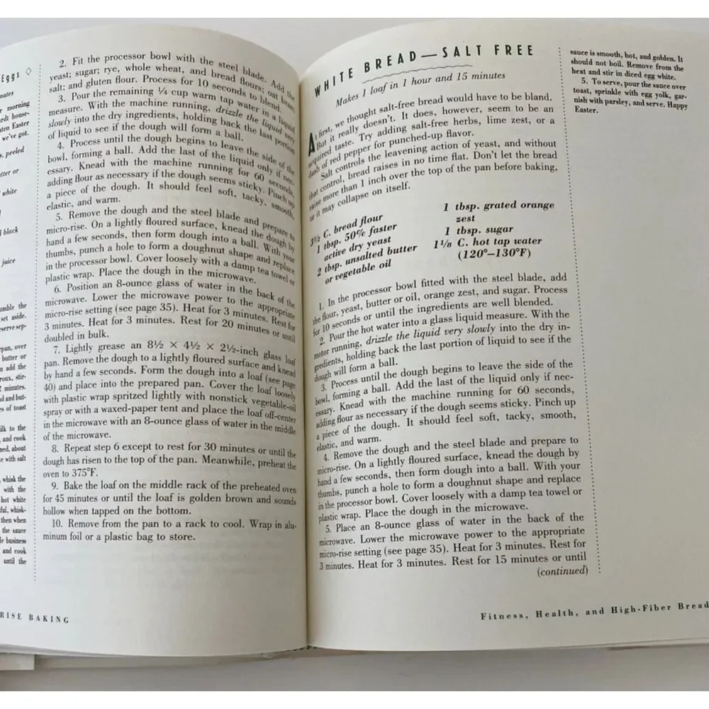 Bread In Half The Time: Use Your Microwave & Food Processer- hardcover